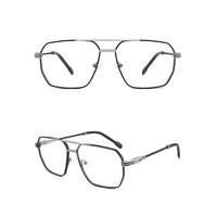 Lunettes optiques en métal durables de style classique personnalisables, monture à double pont, style aviateur, pour usage quotidien, OEM/ODM