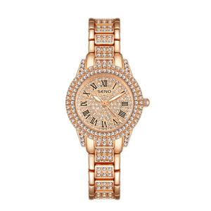 Reloj de Cuarzo de Moda para Mujer, Completamente de Diamantes, Resistente al Agua, Luminoso, Correa de Acero, Esfera de Acero Inoxidable, Caja de Aleación, Estilo Deportivo - Product Image 3