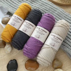 Bufanda de abrigo tejida a mano suave, acogedora y cálida hecha de lana y alpaca, hilo mezclado de 4 capas - Product Image 1