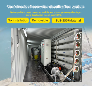 Usine de dessalement d'eau de mer Movalbe 300 T/D, traitement par osmose inverse de l'eau saumâtre souterraine en bord de mer avec récupération d'énergie - Product Image 2