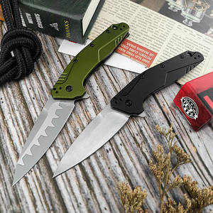 Navaja de bolsillo plegable Ker shaw Dividend 1812 CPM-D2 de acero inoxidable para camping y senderismo EDC con mango de aleación de aluminio T6 - Product Image 1