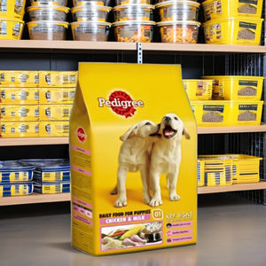 100% 식품 등급 플라스틱 애완동물 사료 가방 사각 평저 지퍼 스탠드 파우치 맞춤형 강아지 고양이 간식 그라비어 인쇄 다이컷 - Product Image 4