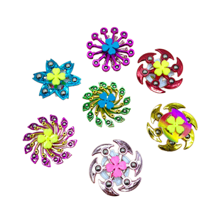 Fidget Spinner a Doppio Strato in Metallo, Colori Arcobaleno, Antistress Portatile, Giocattolo per Alleviare lo Stress - Product Image 6
