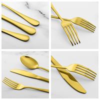 Ensemble de couverts Royal en acier inoxydable, 20 pièces, couverts dorés pour Restaurant avec boîte cadeau