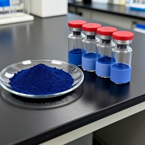 Mejor Precio CAS 49557-75-7 Polvo Liofilizado de Grado Cosmético Alta Pureza 99% GHK-Cu Polvo Azul de Cobre OEM Marca Privada - Product Image 1