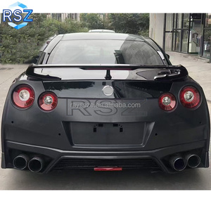 RAYSEZE <span class=keywords><strong>GTR</strong></span> para 2010 <span class=keywords><strong>2015</strong></span> 2018 <span class=keywords><strong>Nissan</strong></span>, Kit de carrocería de parachoques trasero delantero, rejilla inferior deportiva, soporte de luz antiniebla, GT-R - Product Image 6