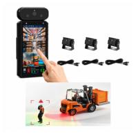 Système de sécurité MDVR 4 canaux avec écran tactile de 6,5 pouces, alarme de fatigue, DMS, BSD, 4G pour chariot élévateur