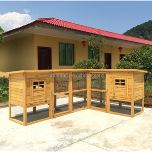 Large Wooden Chicken Coop Waterproof Roof Gallinero Poulailler <b>Pet</b> House for 15 Chickens Run Farm Backyard - Product Image 1