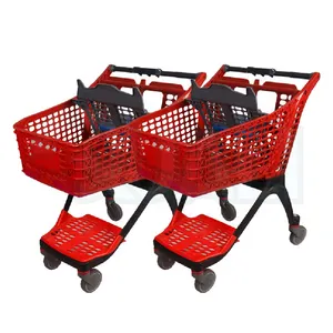 Тележка на колесиках, пластиковая тележка для покупок, цветная Алюминиевая тележка для супермаркета с детским сиденьем