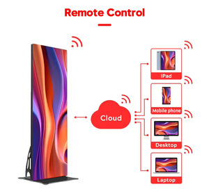 Chúng tôi kho Chứng Khoán GoB 640x1920 mét kỹ thuật số Poster LED p1.8 Màn hình LED trong nhà có thể gập lại quảng cáo di động hiển thị wifi điều khiển - Product Image 3