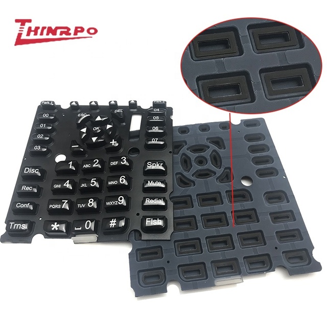Custom Conductive Silicone Color Coating Elastomer Keypad Electronic Matrix Keypad Backlight Silicone Membrane Switch Keypads