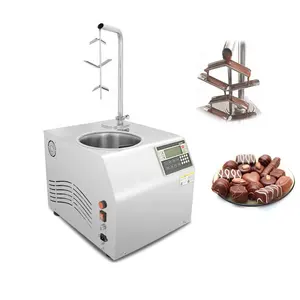 Mesin temperamen meja, Dispenser cokelat, penggunaan komersial, Panel Display Digital, air mancur coklat 7L