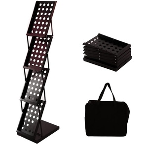 แคตตาล็อกวรรณกรรม ชั้นวางโชว์สินค้า ขนาด A4 ชั้นวางแคตตาล็อกนิตยสารโลหะแบบพกพา <span class=keywords><strong>พับ</strong></span>ได้ ชั้นวางโบรชัวร์กันน้ำ - Product Image 1