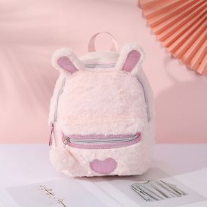 Bunny Ear <b>Children</b> s <b>Backpack</b> Trendy Cartoon Plush Shoulder Bag for Girls Bulk Purchase for School - Product Image 2