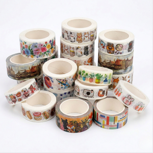 Cinta Adhesiva Washi Verde de Línea Fina para Pintores, Cinta Washi Impresa Personalizada con Logotipo de Marca, Proveedor Mayorista de Cinta Washi con Impresión Personalizada - Product Image 4