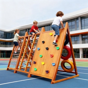 Pont d'équilibre en bois de haute qualité pour enfants, équipement de terrain de jeu extérieur Qiuqian Garden, modèle <span class=keywords><strong>KAILANG</strong></span> KLPP02, capacité de 100 kg - Product Image 3