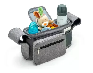 Özel çok fonksiyonlu asılı kumaş kaymaz seyahat bebek arabası organizatör bebek bezi çantası yalıtımlı şişe tutucu