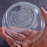 Lot de bols à riz en plastique jetables, modernes, résistants à la chaleur, compatibles micro-ondes, avec couvercles, qualité alimentaire, épais, pour usage domestique et commercial, vente en gros