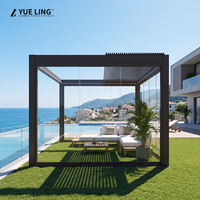 Pergola de jardin extérieure en aluminium à toit à lamelles sur mesure pour les constructeurs et les entrepreneurs en bâtiment