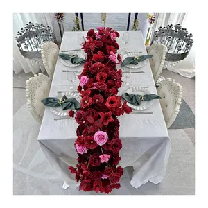 High Quality Artificial Flower Wedding MY05 Red Table Flower Road Layout Silk Flower