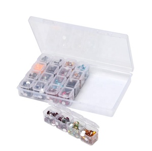 28 слотов Сетка Коробка для хранения ювелирных изделий, органайзер, контейнер для таблеток, из бисера, серьги, Нейл-арт - Product Image 6