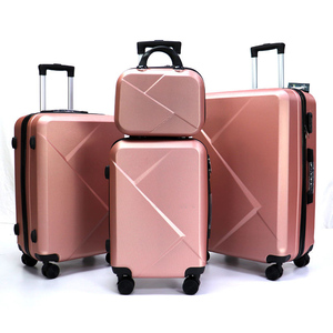 Ensemble de bagages de voyage à roulettes 4 pièces en ABS et polyester, personnalisé, classique, écologique, avec fermeture éclair, pour l'<span class=keywords><strong>a</strong></span>éroport - Product Image 2