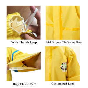 Vêtements de travail Vêtements de sécurité jetables Combinaisons de travail de protection chimique Combinaisons PPE Combinaisons jetables jaunes - Product Image 4