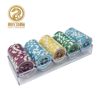 50 emplacements pour jeu de Table, Transparent et noir, pour jetons de Poker