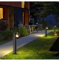 SOFIT Cob LED Bollard Lambası 9W IP54 Dereceli 3500K Sıcak Beyaz 270 Işın Açılı Elektrikli Dış Mekan Direk Lambası Çim Lambası Su Geçirmez