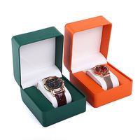 Scatole Regalo per Orologi Verdi in Cartone per Uomo e Donna, Custodie Rigide con Cinturino, Set di Imballaggio in Carta Laminata Lucida per Orologi da Donna e da Uomo
