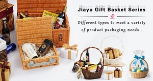 JY Luxury Small Wooden Rectangle Wedding Souvenir Gift Hampers Box Wicker <strong>Rattan</strong> <strong>Storage</strong> Business Supplies Gift Hamper <strong>Baskets</strong> - Product Image 2
