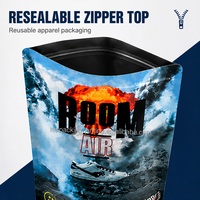 Sacs d'emballage pour vêtements, sacs d'emballage personnalisés pour vêtements, pochette transparente refermable avec fermeture éclair pour t-shirt, chapeau et chaussettes, vente en gros, faible MOQ