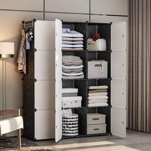 خزانة بلاستيكية ديي منظم خزانة لغرفة النوم وغرفة المعيشة المستشفى تخزين مكعب محمول للعب الملابس قابلة للطي - Product Image 4