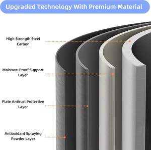 Escalera para <span class=keywords><strong>Trampolín</strong></span> de Acero Galvanizado o Inoxidable, Plegable, Reemplazable, para Uso Doméstico o Comercial, 3 Peldaños, Capacidad de 220 Libras, Tamaño Personalizado - Product Image 3