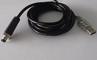 Cable USB a RS232/UART de 1.8M con Conector USB Transparente para Escáner de Código de Barras, Computadora e Impresora con Nivel RS232 UART