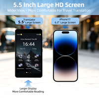 Dispositivo Traductor Inteligente T22 con Pantalla a Color IPS de 5.5 Pulgadas, Sistema Fuera de Línea, WiFi, Traducción Simultánea de Idiomas
