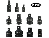 8 pièces adaptateur de douille à impact et ensemble de réducteur douille commune jeu d'extension pivotant jeu de Conversion de clé adaptateurs de douille de verrouillage