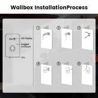 Station de recharge pour véhicules électriques 22 kW Type 2 IEC 62196-2 Wallbox sans fil avec application RFID OCPP Triphasé 32A EVSE pour la maison et le commerce