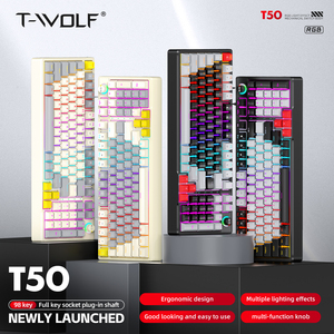 Clavier de jeu T-WOLF OEM personnalisé à 97 touches, clavier mécanique, clavier filaire, clavier mécanique rétroéclairé RVB pour ordinateur portable - Product Image 3