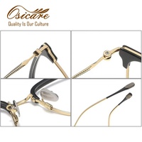 Montures de lunettes en titane pur gravées de qualité supérieure, style optique de marque, métal, étiquette privée, lunettes personnalisées avec impression de design