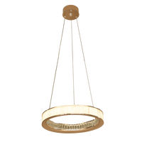 Collection de lustres LED modernes de luxe avec diffuseur en cristal et bande intérieure en cristal, dimmable, garantie de 2 ans