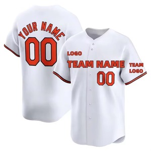 Custom <b>Baseball</b> Jersey Team Uniform Set Sublimated Stitched Numbers Breathable Personalized Plus Size 100% Polyester - Product Image 4