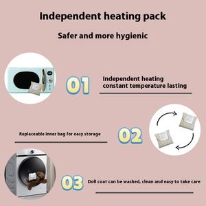 Cross-Border Cute Furry Animal Microondas Calefacción Muñeca Extraíble Lavable Hecho de felpa PP Algodón Bebé Regalo para aniversarios - Product Image 5