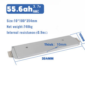 แบตเตอรี่ NMC เกรด A ความจุ 3.7V 60Ah 55.6Ah แบบ Pouch Cell ลิเธียมไอออน ลิเธียมโพลิเมอร์ สำหรับรถยนต์ไฟฟ้า - Product Image 2