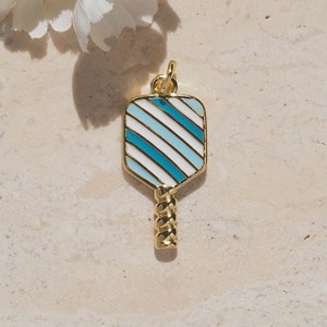 Pendentif Raquette en Émail Plaqué Or Laiton <span class=keywords><strong>Cuivre</strong></span>, Pendentif Bat Multicolore <span class=keywords><strong>Mini</strong></span> Raquette Émail, Accessoires Bijoux DIY pour Collier - Product Image 5