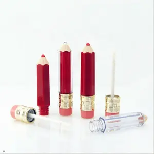 Lip gloss containers tube with big wand plastic pet containers suppliers