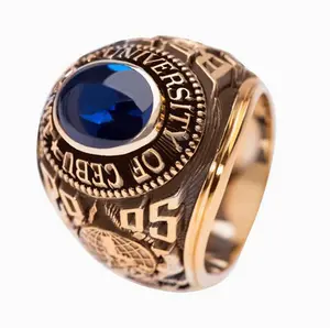 2005 großhandel hohe poliert edelstahl university college schmuck klasse ring mit beste qualität