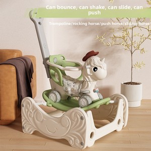 Cavallo a Dondolo in Plastica per Bambini, Regalo di Compleanno, Uso Domestico 1-6 Anni, Giocattolo da Interno, <span class=keywords><strong>Auto</strong></span> a Dondolo Antiurto, Divertente <span class=keywords><strong>Auto</strong></span> Rimbalzante - Product Image 4