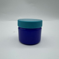 Pots cosmétiques vides en plastique bleu à large ouverture avec couvercle vert 20g 50g 100g – Pots PP pour emballage de crème, lotion, pommade pour enfants