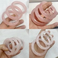 Grossiste Bracelets Joncs Ronds en Quartz Rose Naturel Bijoux en Cristal de Haute Qualité pour Femmes et Hommes
